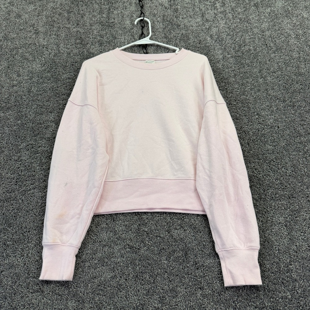 No Boundaries Sweatshirt Womens Small Pink Long Sleeve Crew Neck Pullover Fleece